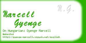 marcell gyenge business card